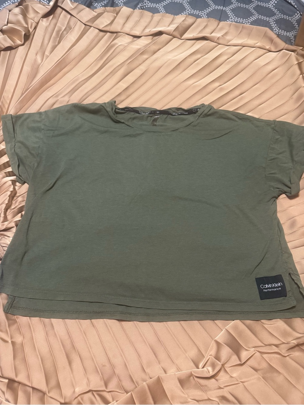Calvin Klein Olive Green Crewneck Tee